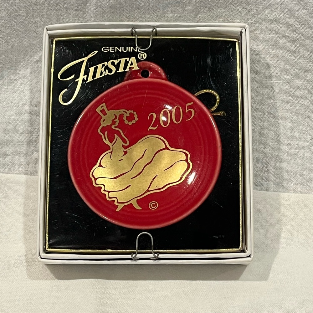 Vintage 2005 NIB Fiestaware Collectible Dancing Lady Christmas Ornament